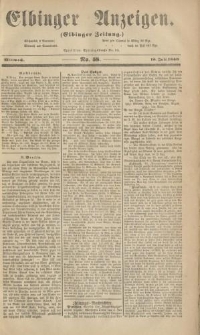Elbinger Anzeigen, Nr. 58. Mittwoch, 18. Juli 1860