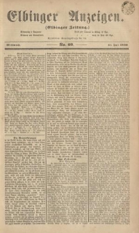Elbinger Anzeigen, Nr. 60. Mittwoch, 25. Juli 1860