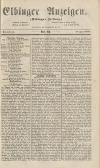 Elbinger Anzeigen, Nr. 61. Sonnabend, 28. Juli 1860