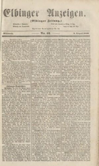 Elbinger Anzeigen, Nr. 64. Mittwoch, 8. August 1860