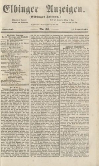 Elbinger Anzeigen, Nr. 65. Sonnabend, 11. August 1860