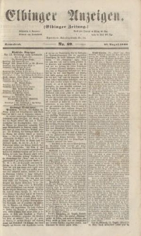 Elbinger Anzeigen, Nr. 69. Sonnabend, 25. August 1860