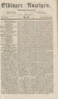 Elbinger Anzeigen, Nr. 79. Sonnabend, 29. September 1860