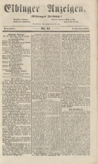 Elbinger Anzeigen, Nr. 81. Sonnabend, 6. Oktober 1860