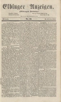 Elbinger Anzeigen, Nr. 82. Mittwoch, 10. Oktober 1860