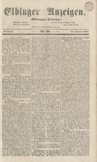 Elbinger Anzeigen, Nr. 86. Mittwoch, 24. Oktober 1860