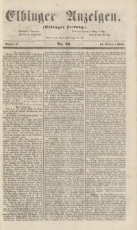 Elbinger Anzeigen, Nr. 88. Mittwoch, 31. Oktober 1860
