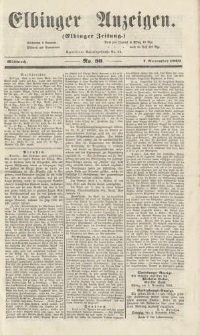 Elbinger Anzeigen, Nr. 90. Mittwoch, 7. November 1860