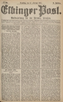 Elbinger Post, Nr.48 Dienstag 27 Februar 1877, 4 Jh