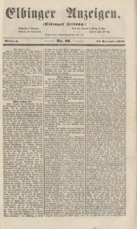 Elbinger Anzeigen, Nr. 96. Mittwoch, 28. November 1860