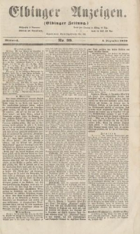 Elbinger Anzeigen, Nr. 98. Mittwoch, 5. Dezember 1860