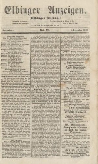 Elbinger Anzeigen, Nr. 99. Sonnabend, 8. Dezember 1860