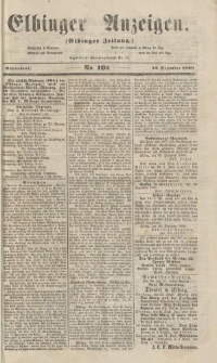 Elbinger Anzeigen, Nr. 103. Sonnabend, 22. Dezember 1860