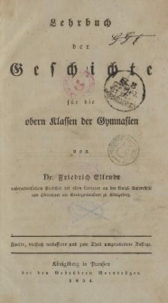 Lehrbuch der Geschichte für die obern Klassen der Gymnasien