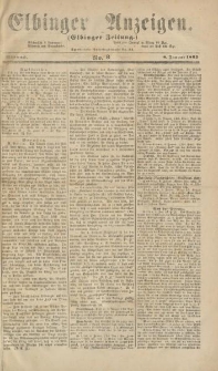 Elbinger Anzeigen, Nr. 3. Mittwoch, 8. Januar 1862