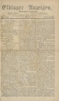 Elbinger Anzeigen, Nr. 6. Sonnabend, 18. Januar 1862