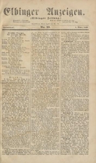 Elbinger Anzeigen, Nr. 19. Sonnabend, 1. März 1862