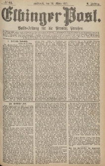 Elbinger Post, Nr.61 Mittwoch 14 März 1877, 4 Jh
