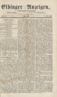 Elbinger Anzeigen, Nr. 40. Dienstag, 13. Mai 1862