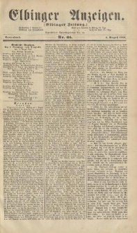 Elbinger Anzeigen, Nr. 65. Sonnabend, 9. August 1862