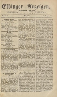 Elbinger Anzeigen, Nr. 67. Sonnabend, 16. August 1862