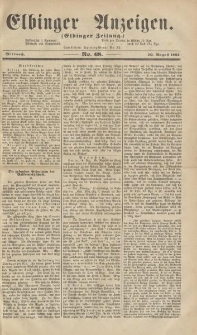 Elbinger Anzeigen, Nr. 68. Mittwoch, 20. August 1862