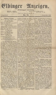 Elbinger Anzeigen, Nr. 73. Sonnabend, 6. September 1862