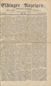 Elbinger Anzeigen, Nr. 78. Mittwoch, 24. September 1862
