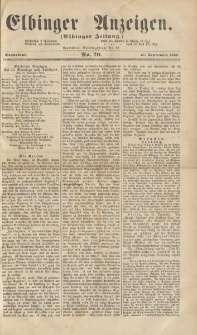 Elbinger Anzeigen, Nr. 79. Sonnabend, 27. September 1862