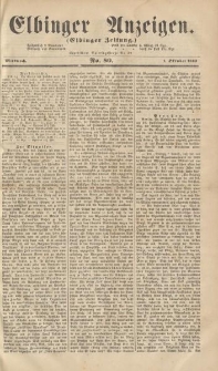 Elbinger Anzeigen, Nr. 80. Mittwoch, 1. Oktober 1862