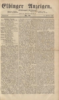 Elbinger Anzeigen, Nr. 83. Sonnabend, 11. Oktober 1862