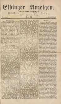Elbinger Anzeigen, Nr. 84. Mittwoch, 15. Oktober 1862
