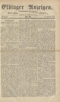Elbinger Anzeigen, Nr. 86. Mittwoch, 22. Oktober 1862