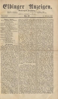 Elbinger Anzeigen, Nr. 87. Sonnabend, 25. Oktober 1862