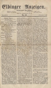 Elbinger Anzeigen, Nr. 89. Sonnabend, 1. November 1862
