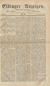 Elbinger Anzeigen, Nr. 93. Mittwoch, 12. November 1862