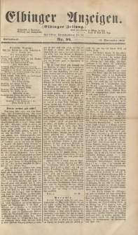 Elbinger Anzeigen, Nr. 94. Sonnabend, 15. November 1862