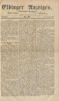 Elbinger Anzeigen, Nr. 101. Mittwoch, 10. Dezember 1862