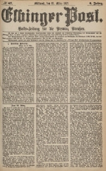 Elbinger Post, Nr.67 Mittwoch 21 März 1877, 4 Jh