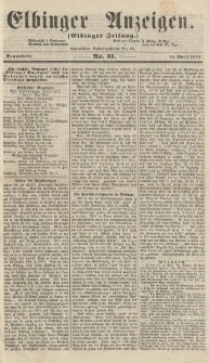 Elbinger Anzeigen, Nr. 31. Sonnabend, 16. April 1864