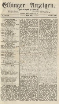 Elbinger Anzeigen, Nr. 39. Sonnabend, 14. Mai 1864