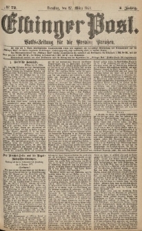 Elbinger Post, Nr.72 Dienstag 27 März 1877, 4 Jh