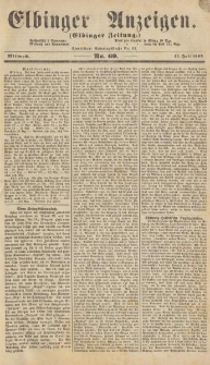 Elbinger Anzeigen, Nr. 60. Mittwoch, 27. Juli 1864