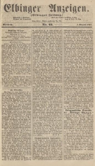 Elbinger Anzeigen, Nr. 62. Mittwoch, 3. August 1864