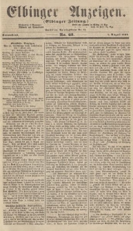 Elbinger Anzeigen, Nr. 63. Sonnabend, 6. August 1864