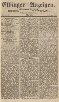 Elbinger Anzeigen, Nr. 65. Sonnabend, 13. August 1864