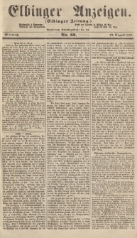 Elbinger Anzeigen, Nr. 68. Mittwoch, 24. August 1864