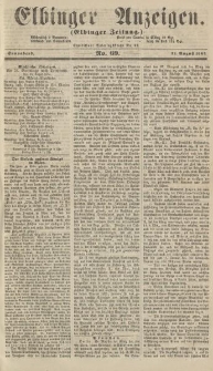 Elbinger Anzeigen, Nr. 69. Sonnabend, 27. August 1864