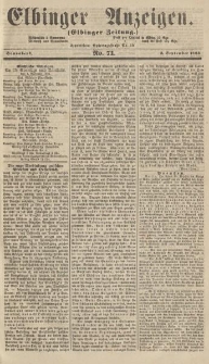 Elbinger Anzeigen, Nr. 71. Sonnabend, 3. September 1864