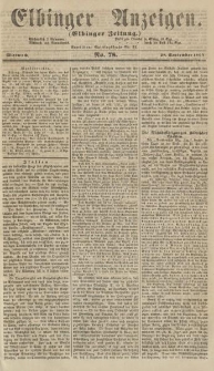 Elbinger Anzeigen, Nr. 78. Mittwoch, 28. September 1864